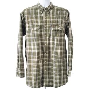 Wrangler Riggs Workwear Shirt Mens Size XLT Long Sleeve Button Up Plaid Cotton